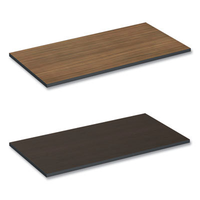 Reversible Laminate Table Top, Rectangular, 47 5/8w X 23 5/8d, Espresso/walnut
